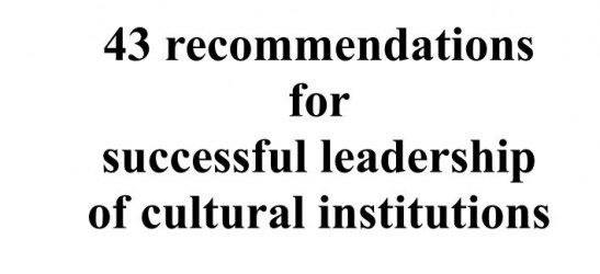 Leading cultural institutions by A. Hoeg