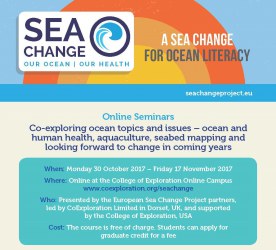 Flyer advertising the Sea Change Online Seminars