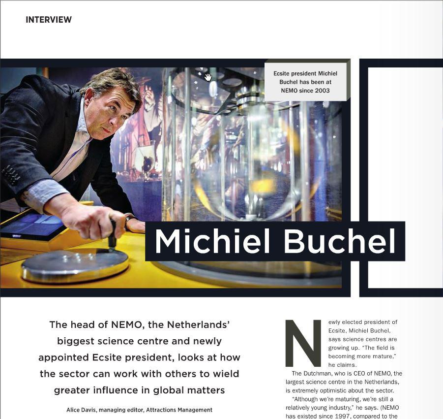 Attractions Management interview with Ecsite President Michiel Buchel