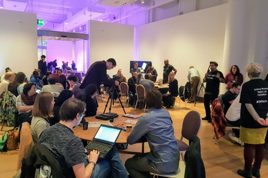Participants at the Hackathon that took place at the  Science Museum London from 21st to 22nd February. Picture by: © Science Museum Group Digital Lab
